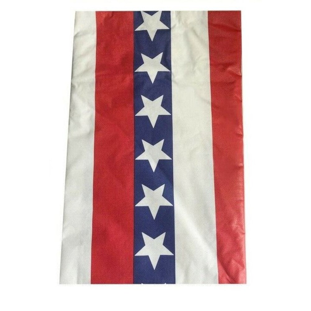 Nantucket Stars Stripes July 4th Tablecloth Flannel Backed Vinyl Summer 60 Rd